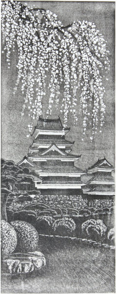 さくら咲く　松本城