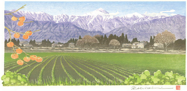 里雪待つ頃（安曇野／豊科／田甫）常念岳