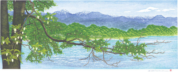 薫風／ニセアカシヤ（安曇野／豊科／田沢）常念岳、有明山