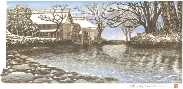 里雪の頃（安曇野／穂高／大王わさび農場）