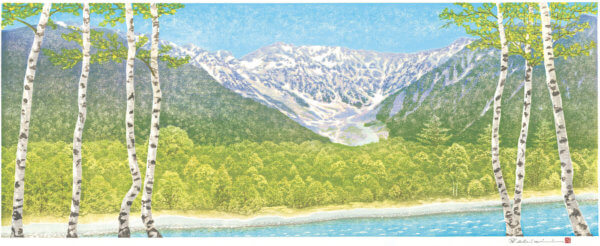 新緑上高地涸沢、穂高連峰